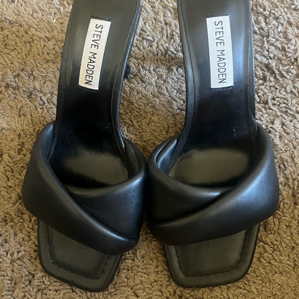 Steve Madden Black Heeled Sandals